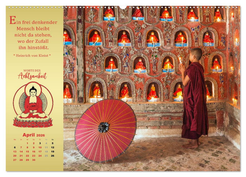 Wege der Achtsamkeit - In der Ruhe liegt die Kraft (CALVENDO Wandkalender 2026)