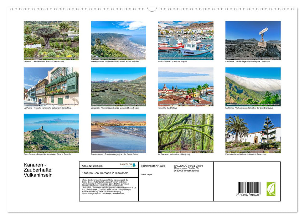 Kanaren - Zauberhafte Vulkaninseln (CALVENDO Wandkalender 2026)