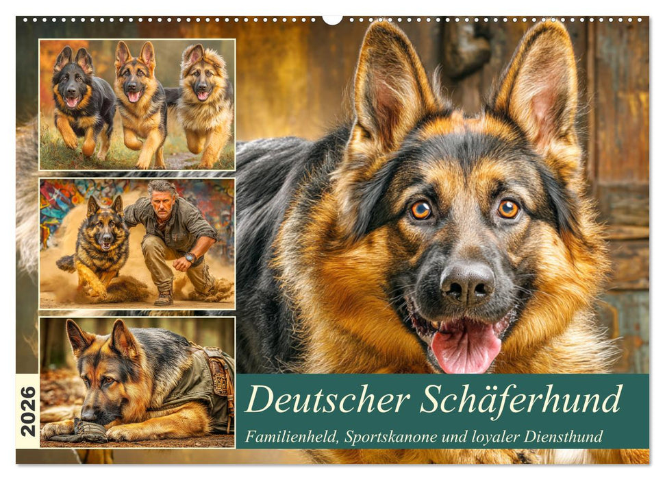 Deutscher Schäferhund. Familienheld, Sportskanone und loyaler Diensthund (CALVENDO Wandkalender 2026)