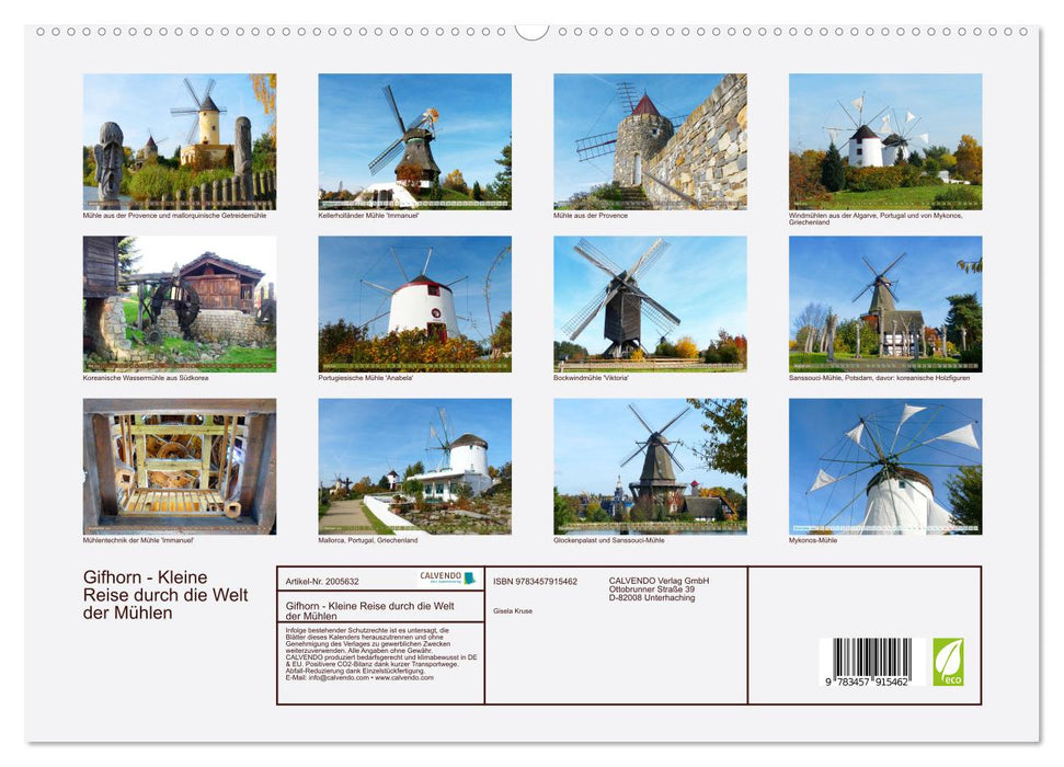 Gifhorn - Kleine Reise durch die Welt der Mühlen (CALVENDO Wandkalender 2026)