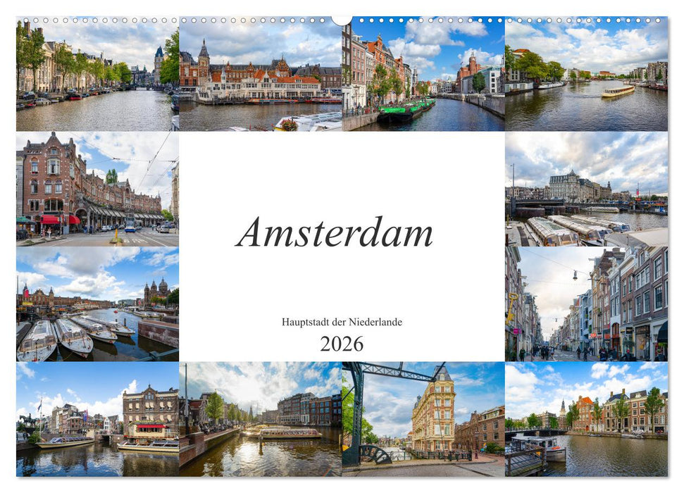 Amsterdam - Hauptstadt der Niederlande (CALVENDO Wandkalender 2026)