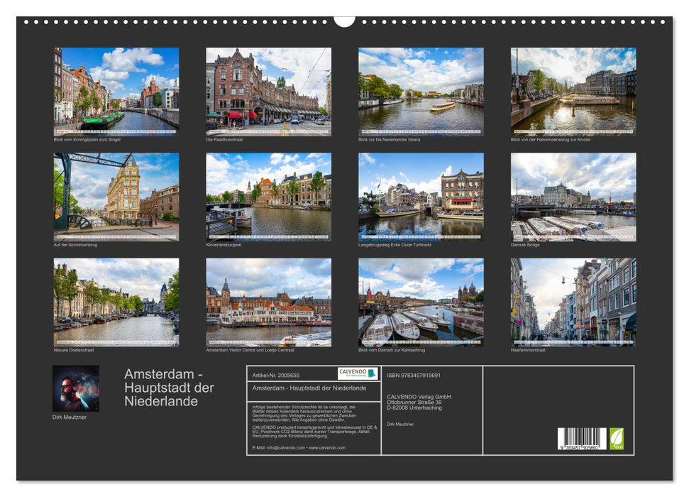 Amsterdam - Hauptstadt der Niederlande (CALVENDO Wandkalender 2026)