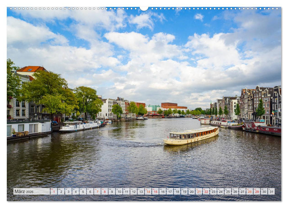 Amsterdam - Hauptstadt der Niederlande (CALVENDO Wandkalender 2026)