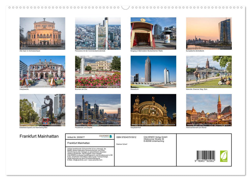 Frankfurt Mainhattan (CALVENDO Wandkalender 2026)