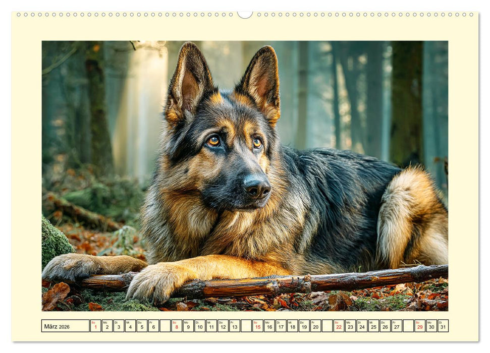 Deutscher Schäferhund. Familienheld, Sportskanone und loyaler Diensthund (CALVENDO Premium Wandkalender 2026)