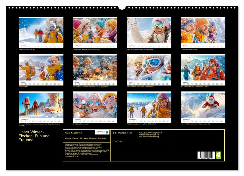 Unser Winter - Flocken, Fun und Freunde (CALVENDO Wandkalender 2026)