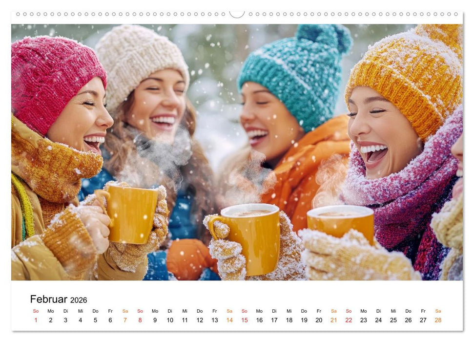 Unser Winter - Flocken, Fun und Freunde (CALVENDO Wandkalender 2026)