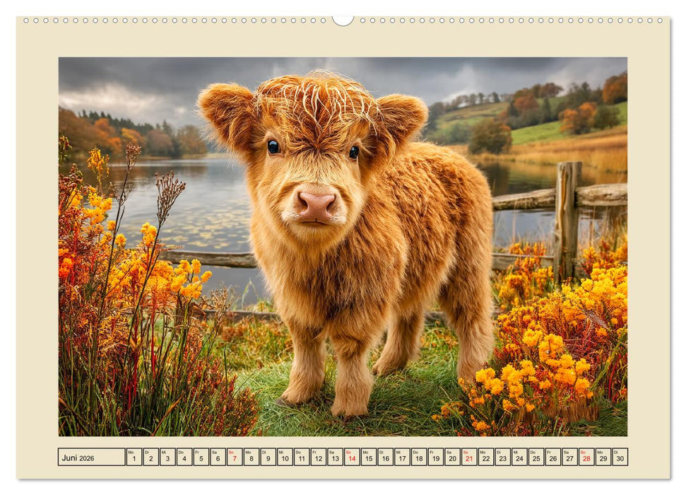 Schottische Hochlandrinder. Zwischen Nebel, Natur und rauer Pracht (CALVENDO Wandkalender 2026)
