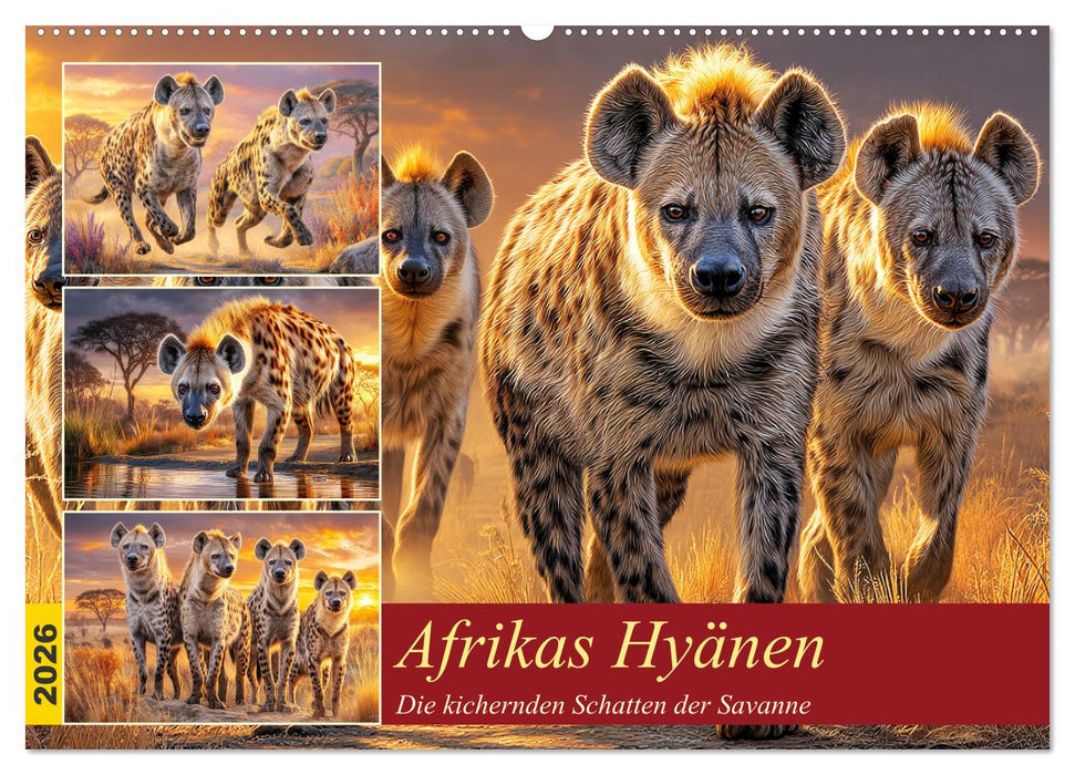 Afrikas Hyänen. Die kichernden Schatten der Savanne (CALVENDO Wandkalender 2026)