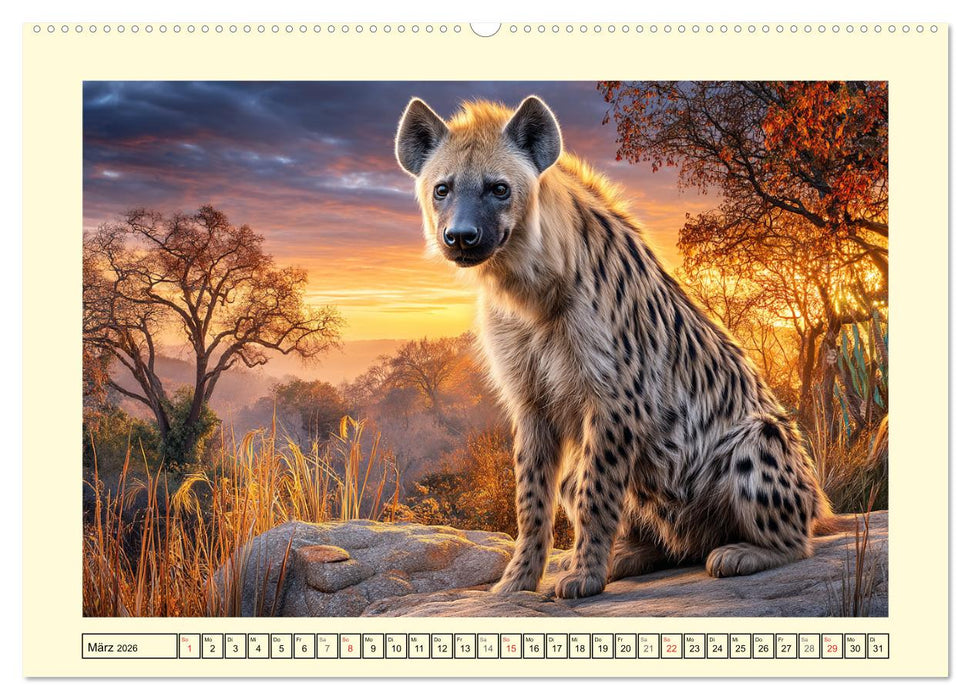 Afrikas Hyänen. Die kichernden Schatten der Savanne (CALVENDO Wandkalender 2026)