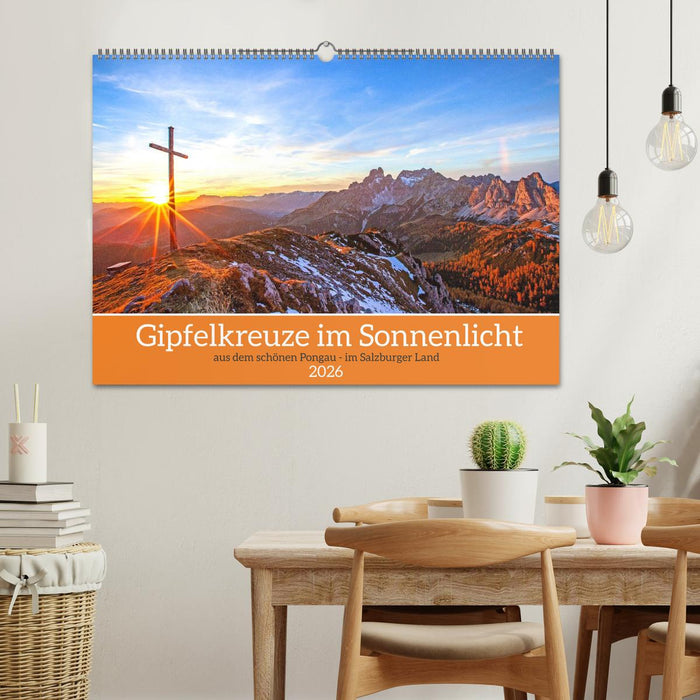 Gipfelkreuze im Sonnenlicht (CALVENDO Wandkalender 2026)