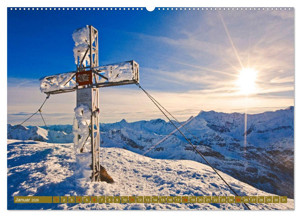 Gipfelkreuze im Sonnenlicht (CALVENDO Wandkalender 2026)