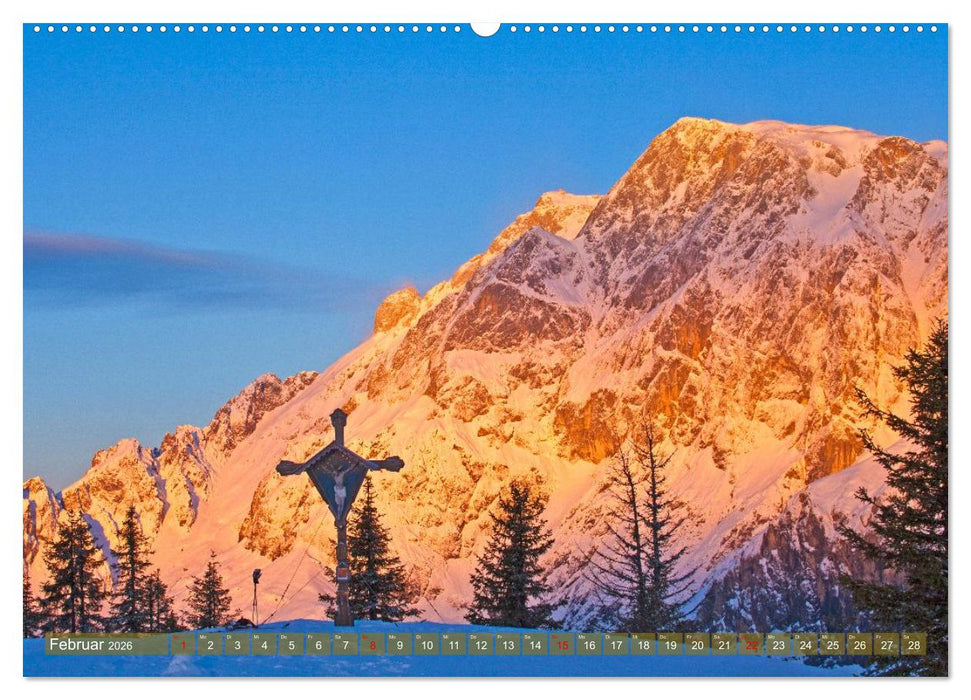 Gipfelkreuze im Sonnenlicht (CALVENDO Wandkalender 2026)