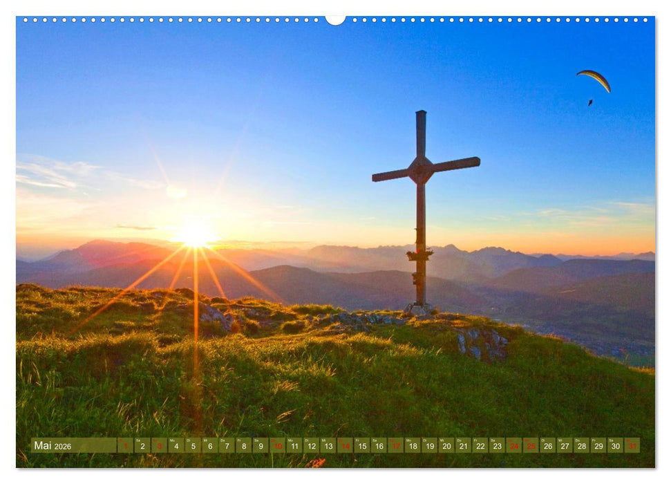 Gipfelkreuze im Sonnenlicht (CALVENDO Wandkalender 2026)