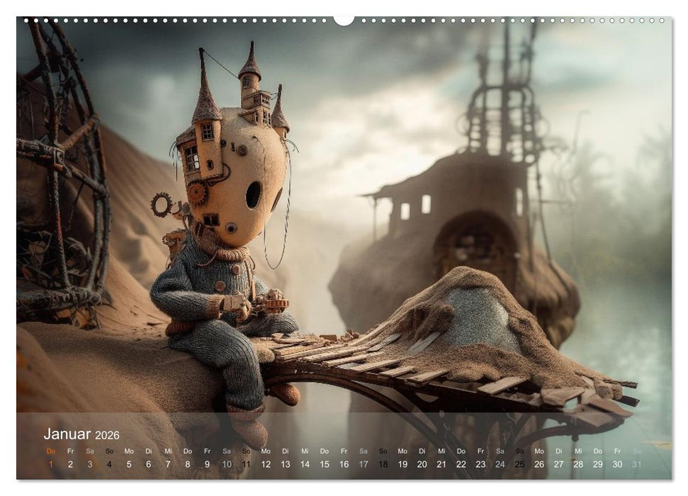 Die Melancholie der kleinen Roboter (CALVENDO Wandkalender 2026)