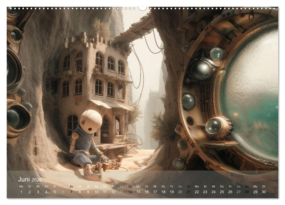 Die Melancholie der kleinen Roboter (CALVENDO Wandkalender 2026)