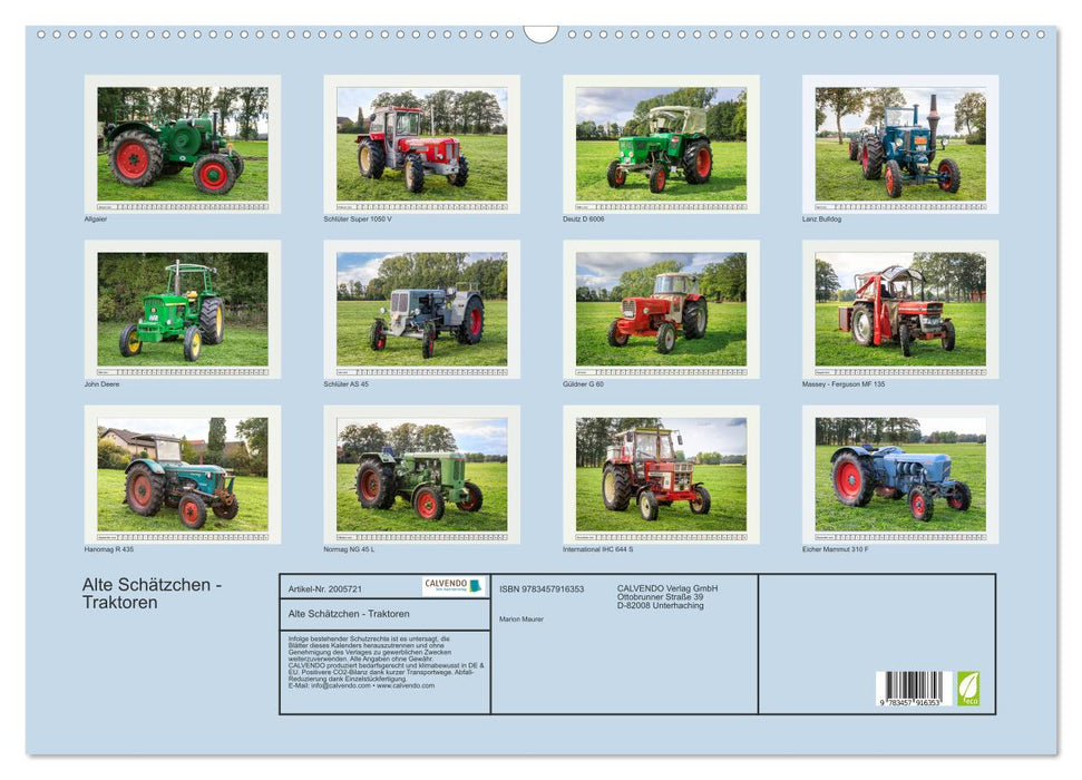 Alte Schätzchen - Traktoren (CALVENDO Wandkalender 2026)