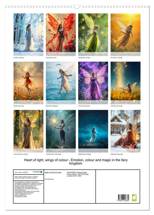 Heart of light, wings of colour - Emotion, colour and magic in the fairy kingdom (CALVENDO Monthly Calendar 2026)