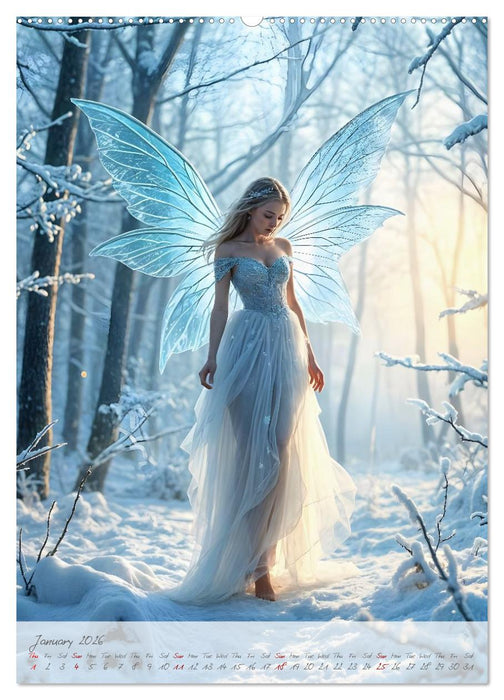 Heart of light, wings of colour - Emotion, colour and magic in the fairy kingdom (CALVENDO Monthly Calendar 2026)