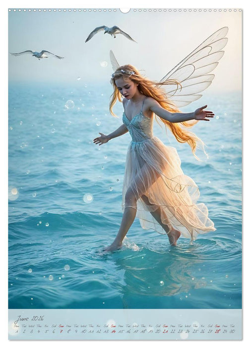 Heart of light, wings of colour - Emotion, colour and magic in the fairy kingdom (CALVENDO Monthly Calendar 2026)