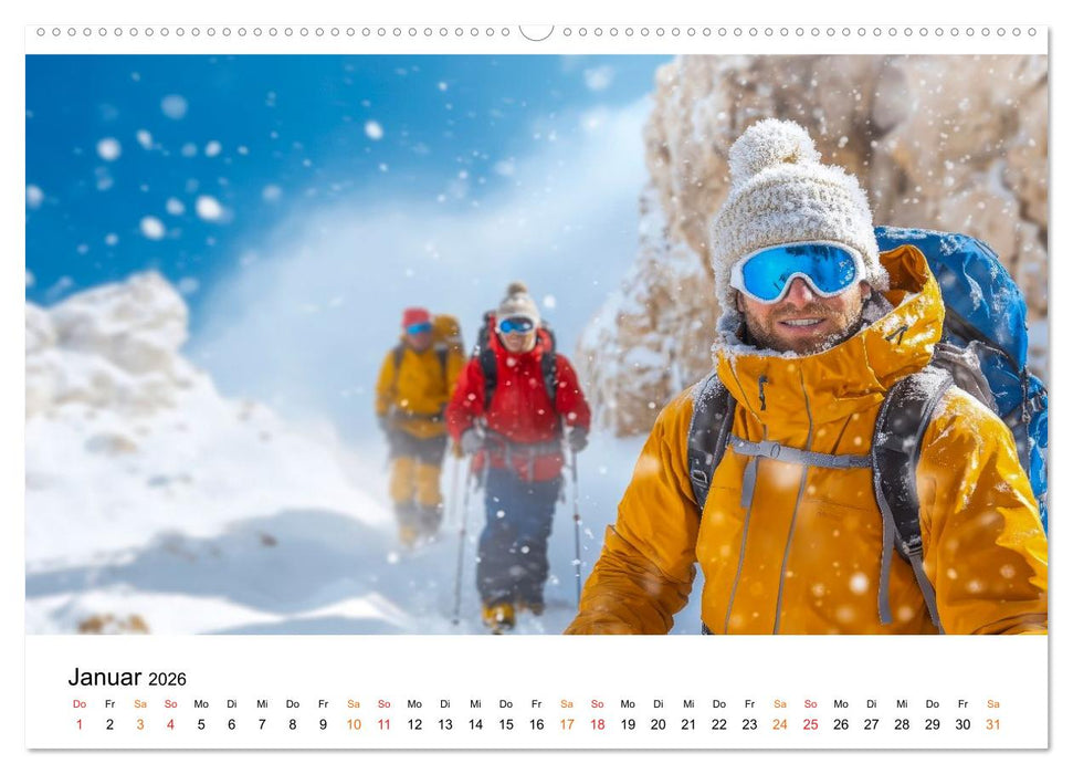 Unser Winter - Flocken, Fun und Freunde (CALVENDO Premium Wandkalender 2026)