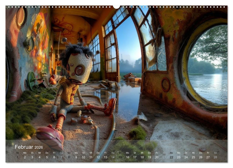 Die Melancholie der kleinen Roboter (CALVENDO Premium Wandkalender 2026)