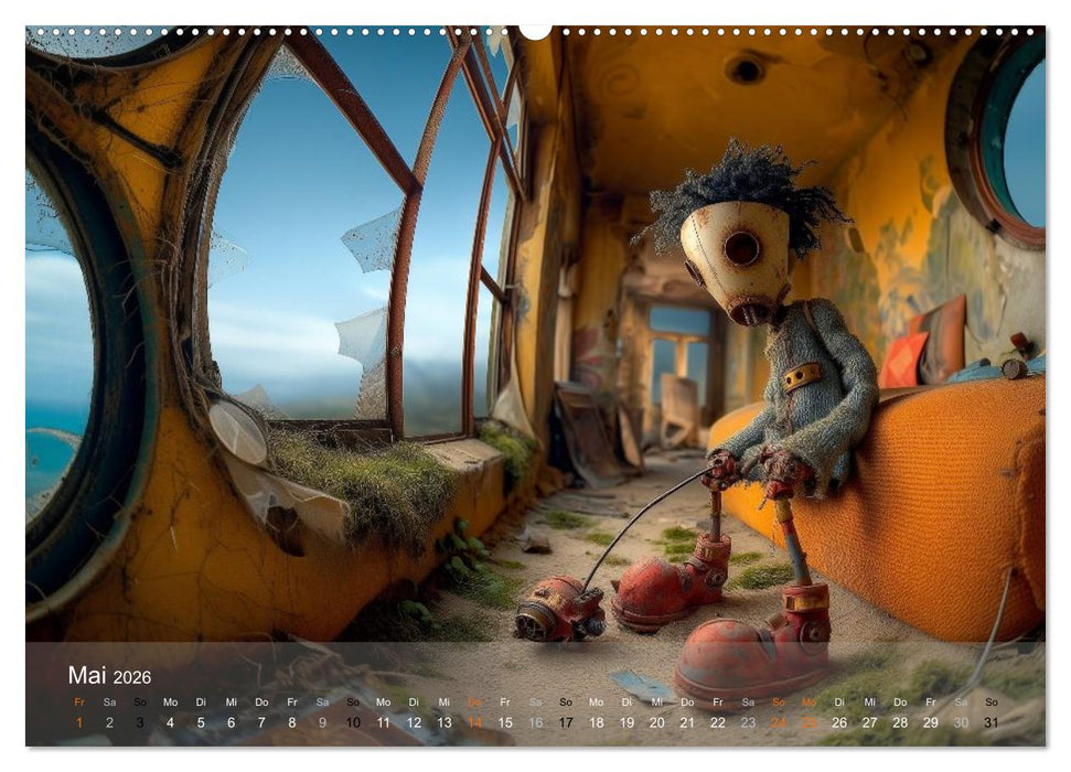 Die Melancholie der kleinen Roboter (CALVENDO Premium Wandkalender 2026)
