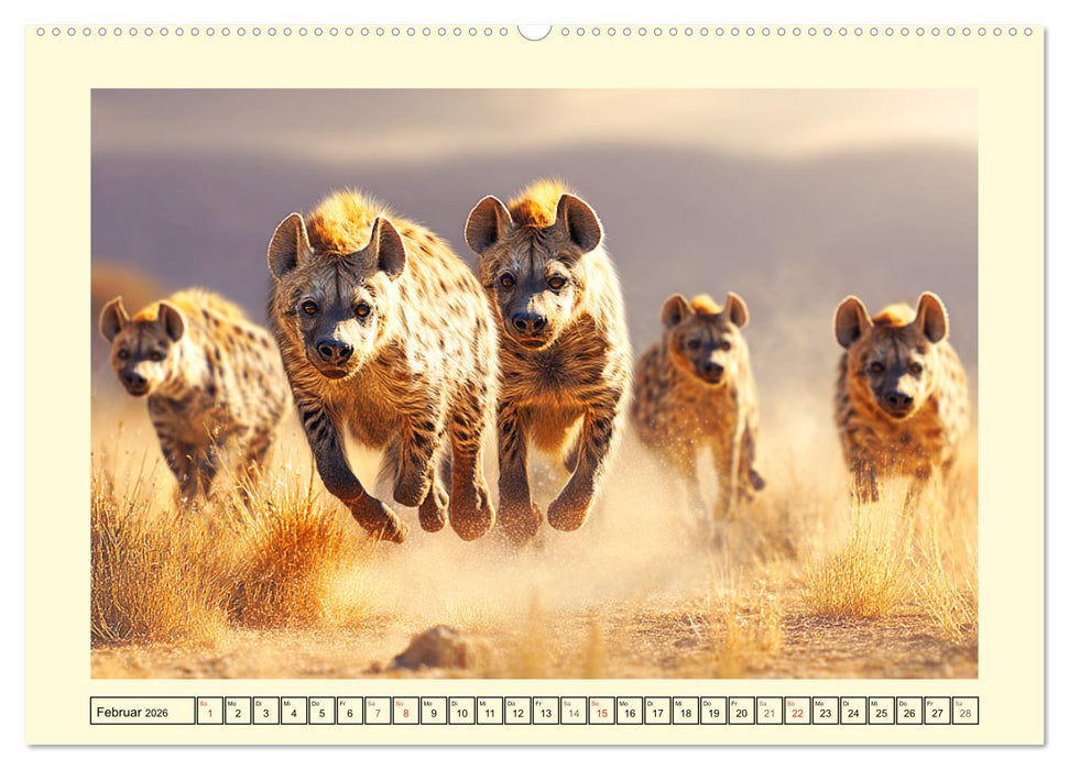 Afrikas Hyänen. Die kichernden Schatten der Savanne (CALVENDO Premium Wandkalender 2026)