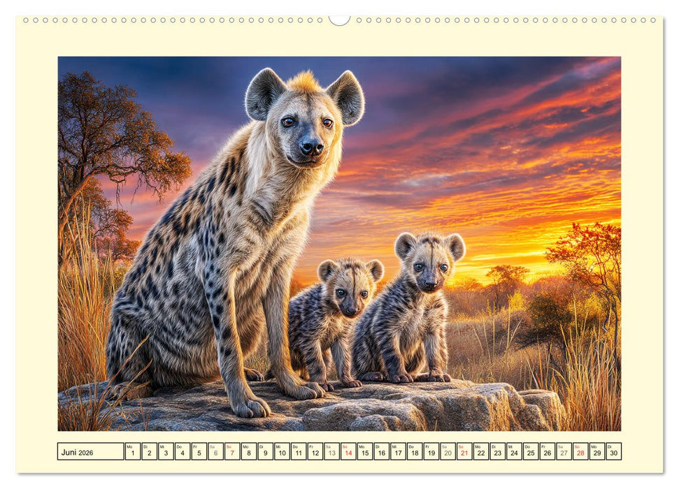 Afrikas Hyänen. Die kichernden Schatten der Savanne (CALVENDO Premium Wandkalender 2026)