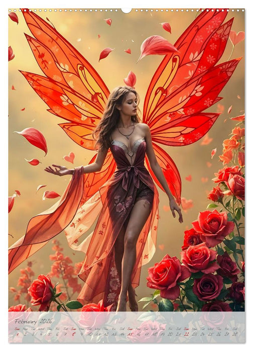 Heart of light, wings of colour - Emotion, colour and magic in the fairy kingdom (CALVENDO Premium-Calendar 2026)
