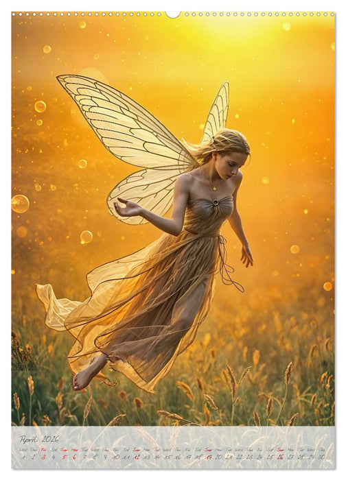 Heart of light, wings of colour - Emotion, colour and magic in the fairy kingdom (CALVENDO Premium-Calendar 2026)