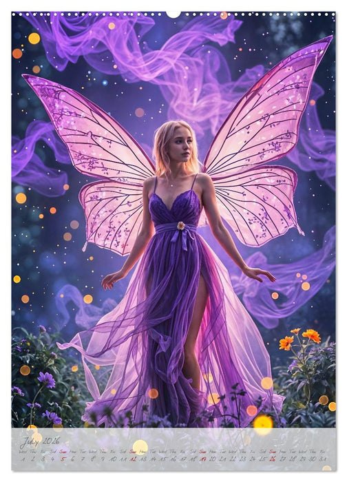 Heart of light, wings of colour - Emotion, colour and magic in the fairy kingdom (CALVENDO Premium-Calendar 2026)