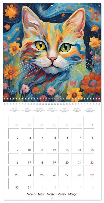 Chats Impressionnistes (CALVENDO Calendrier mensuel 2026)