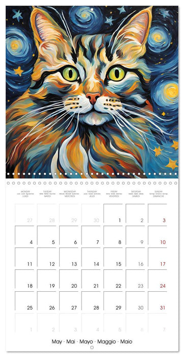 Chats Impressionnistes (CALVENDO Calendrier mensuel 2026)
