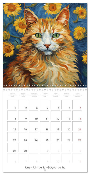 Chats Impressionnistes (CALVENDO Calendrier mensuel 2026)