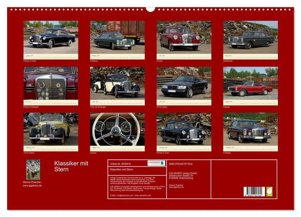 Klassiker mit Stern (CALVENDO Wandkalender 2026)