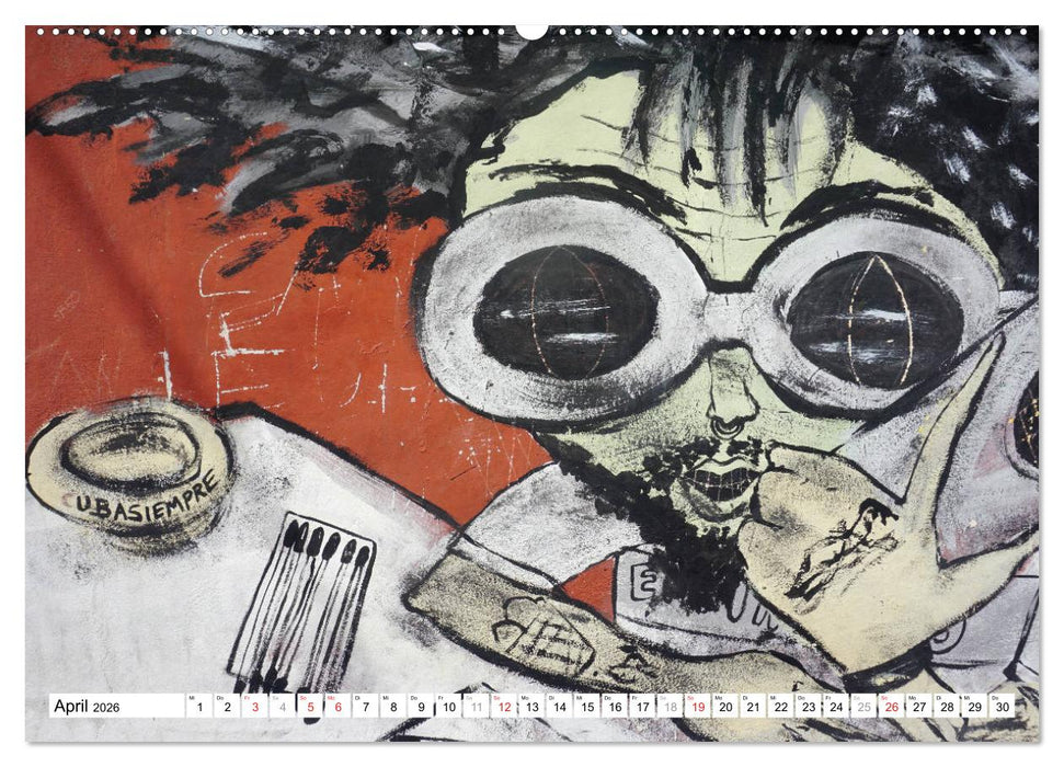 Gesichter Kubas - Havanna Graffiti (CALVENDO Wandkalender 2026)