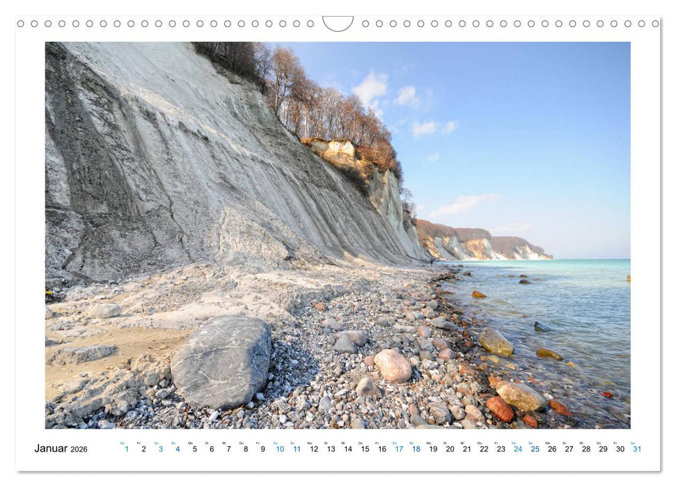 Kreidefelsen Insel Rügen - Sonne, Wind und Ostsee (CALVENDO Wandkalender 2026)