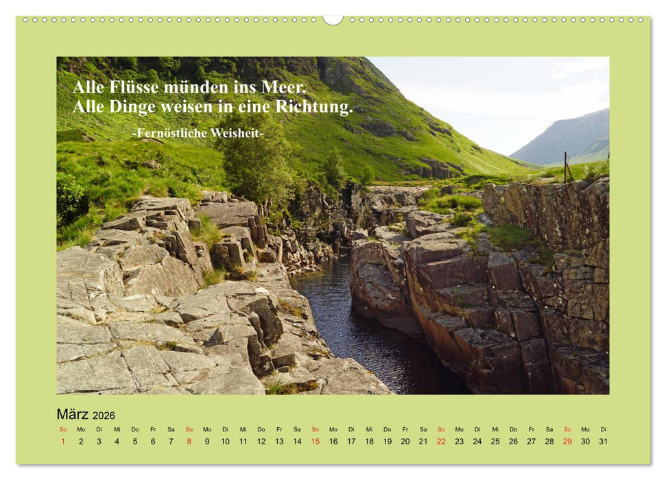 Lebensweisheiten mit Bildern unterlegt (CALVENDO Wandkalender 2026)