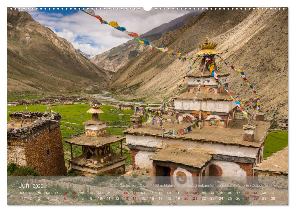 Buddhistische Klöster im Himalaya (CALVENDO Wandkalender 2026)