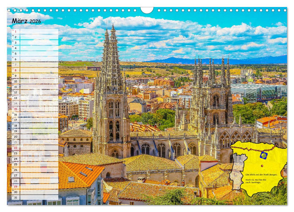 Der Jakobsweg von seinen schönsten Seiten! (CALVENDO Wandkalender 2026)