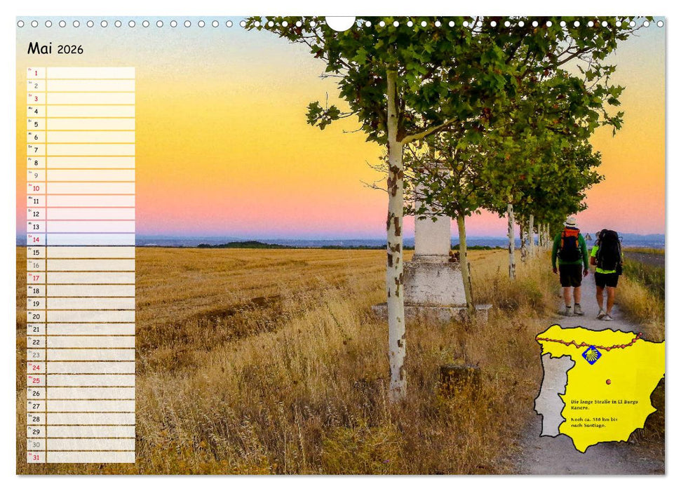Der Jakobsweg von seinen schönsten Seiten! (CALVENDO Wandkalender 2026)