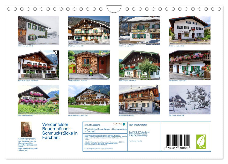 Werdenfelser Bauernhäuser - Schmuckstücke in Farchant (CALVENDO Wandkalender 2026)