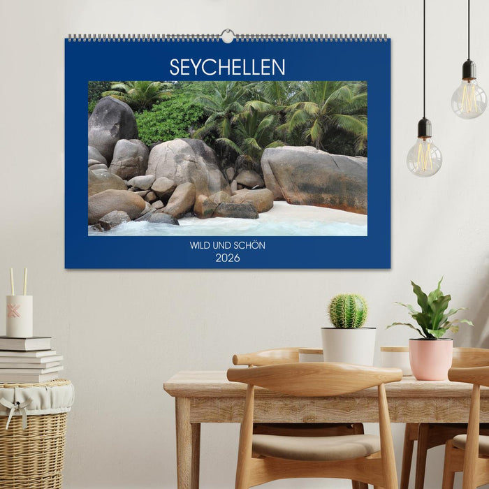Seychellen - Wild und Schön (CALVENDO Wandkalender 2026)