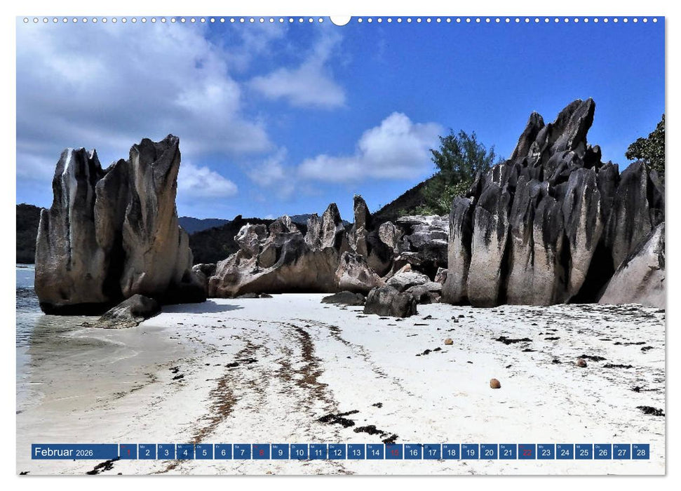 Seychellen - Wild und Schön (CALVENDO Wandkalender 2026)