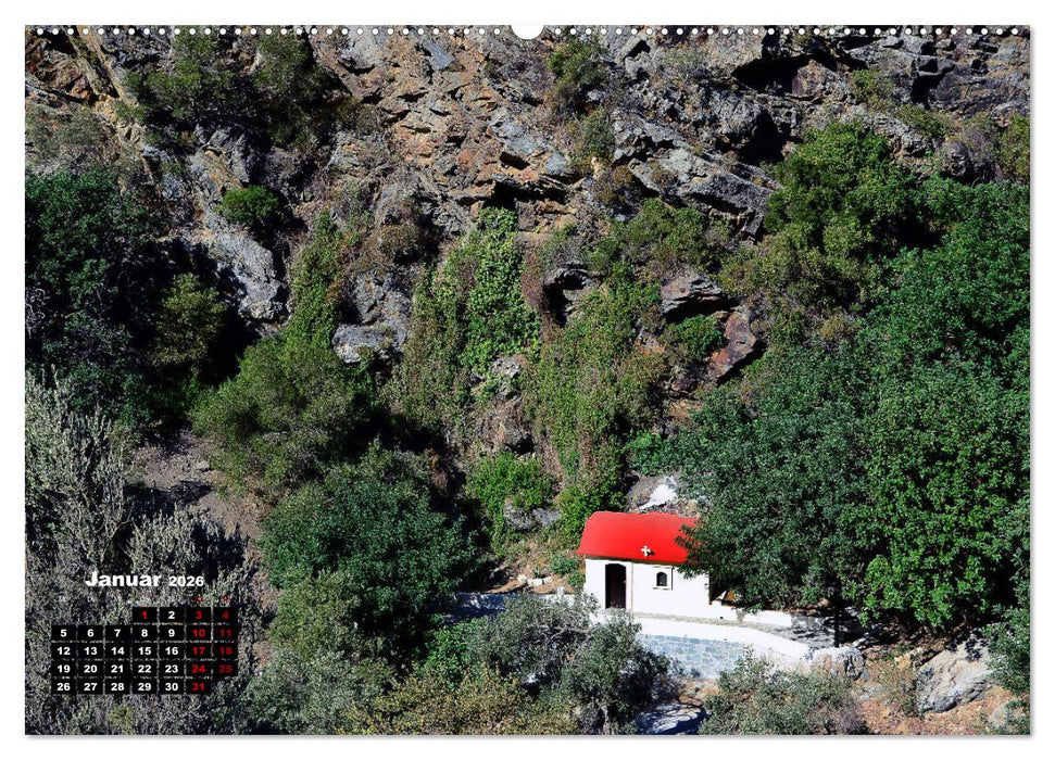 Kapellen und Kirchen auf Kreta (CALVENDO Wandkalender 2026)