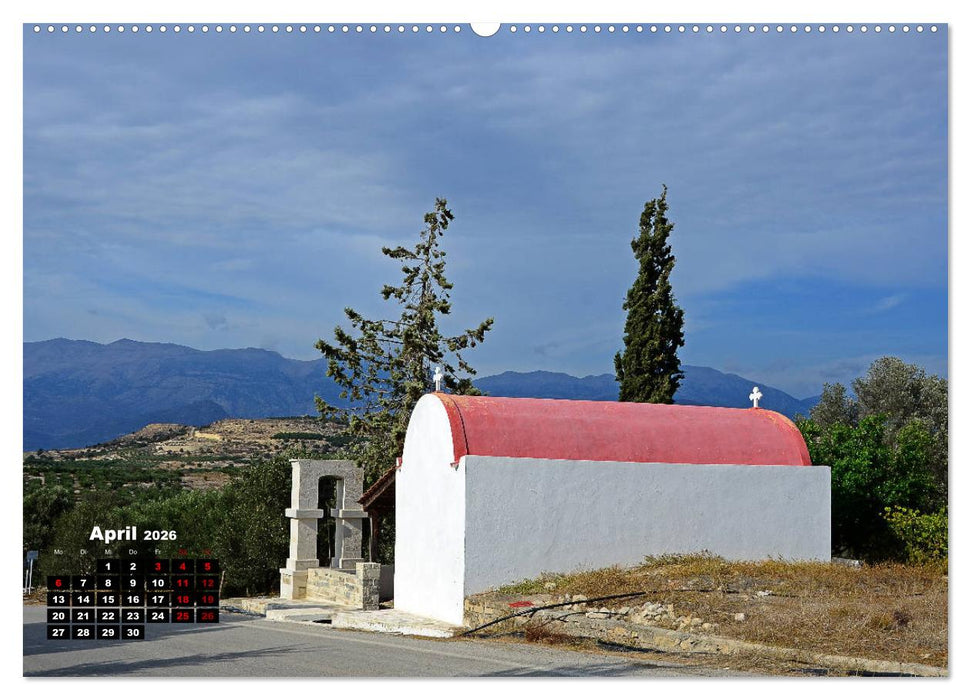 Kapellen und Kirchen auf Kreta (CALVENDO Wandkalender 2026)