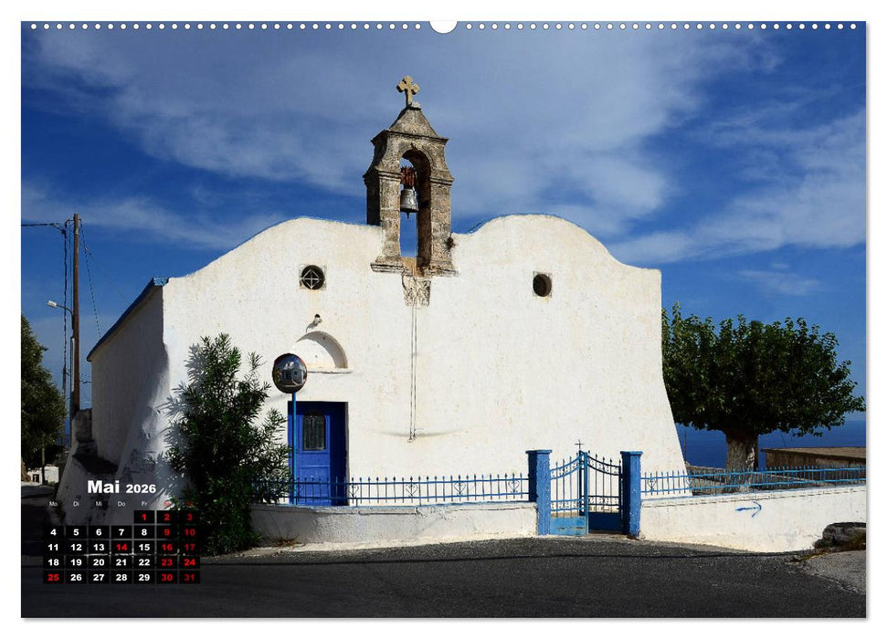 Kapellen und Kirchen auf Kreta (CALVENDO Wandkalender 2026)