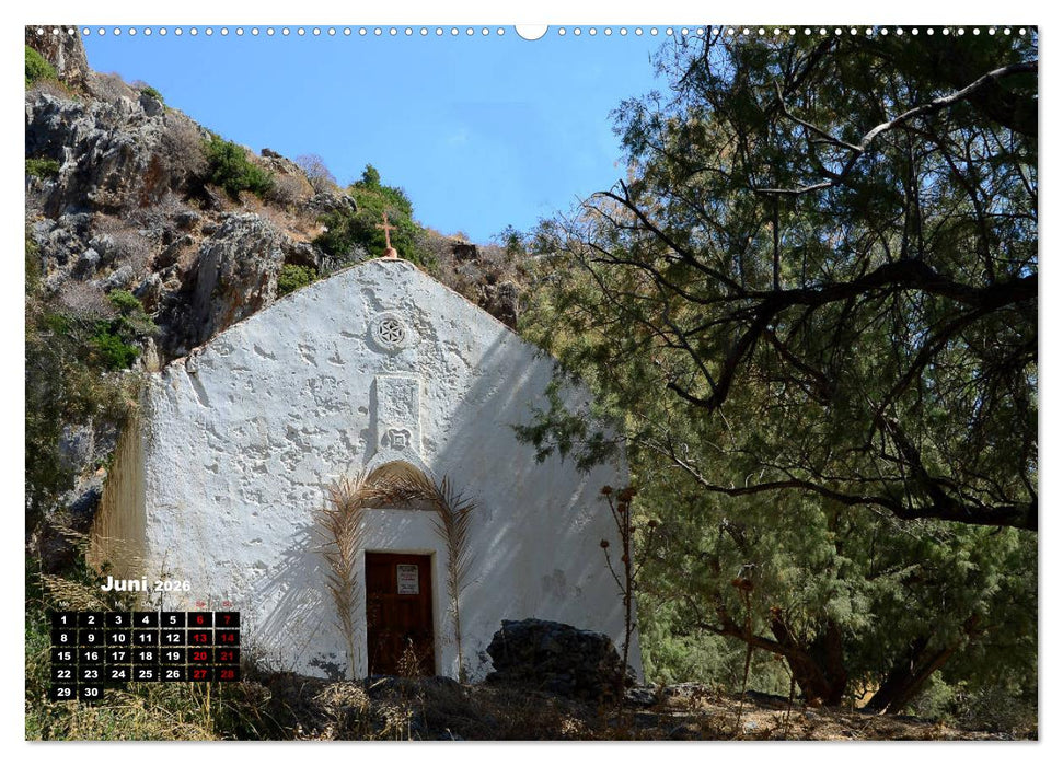 Kapellen und Kirchen auf Kreta (CALVENDO Wandkalender 2026)