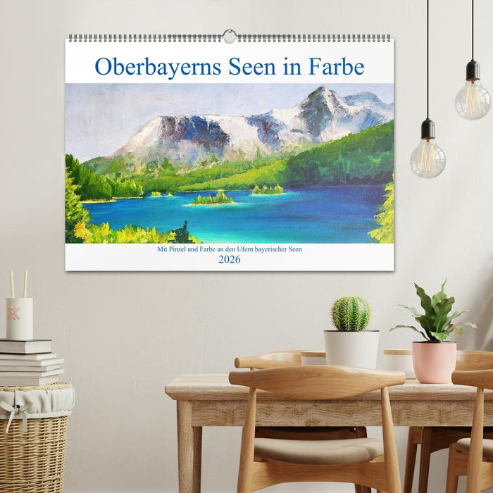 Oberbayerns Seen in Farbe - mit Pinsel und Farbe an den Ufern bayerischer Seen (CALVENDO Wandkalender 2026)